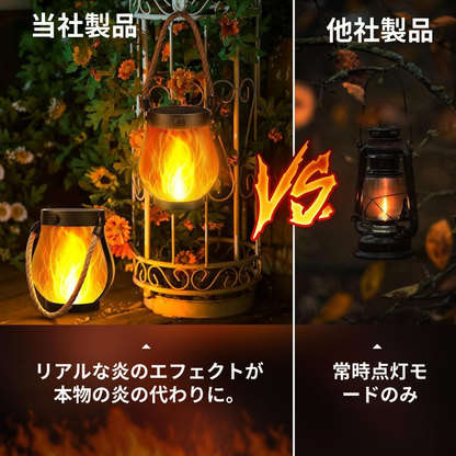 火を使わず、置くだけで“焚き火気分” ベランダ・寝室・キャンプで使える炎ゆらぎLEDランタン