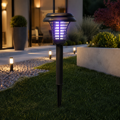 ソーラー2WAY 殺虫ガーデンランタン｜配線不要・電気代0・薬品なしで夏の夜を快適に