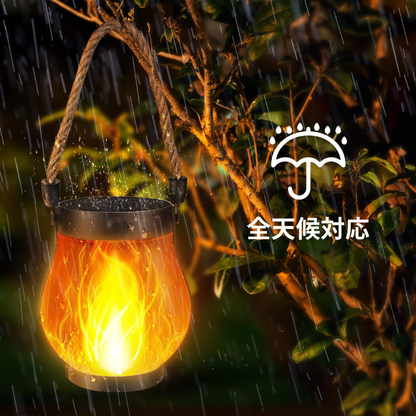 火を使わず、置くだけで“焚き火気分” ベランダ・寝室・キャンプで使える炎ゆらぎLEDランタン